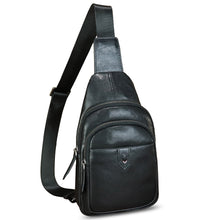 Load image into Gallery viewer, Genuine Leather Sling Bag for Men and Women Sling Backpack Purses Shoulder Crossbody Bag Chest Bag Fanny Pack