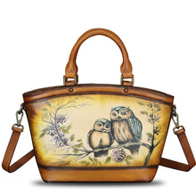 Load image into Gallery viewer, Genuine Leather Handbag Purse for Women Hand Painted Shoulder Handbag Handmade Purse Crossbody Work Tote Casual Bag