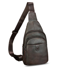 Load image into Gallery viewer, Genuine Leather Sling Bag for Men and Women Sling Backpack Purses Shoulder Crossbody Bag Chest Bag Fanny Pack