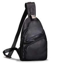 Load image into Gallery viewer, Genuine Leather Sling Bags for Men and Women Chest Shoulder Backpack Handmade Crossbody Motocycle Daypack