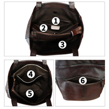 Load image into Gallery viewer, Genuine Leather Shoulder Bag for Women Hand Painted Leather Handbag Handmade Work Tote Bag Casual Shoulder Purse