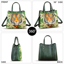 Load image into Gallery viewer, Genuine Leather Handbag Satchel for Women Hand Painted Leather Handmade Work Tote Bag Casual Shoulder Purse
