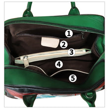 Load image into Gallery viewer, Genuine Leather Satchel for Women Hand Painted Handbag Top Handle Bags Handmade Crossbody Purse Tote Bag