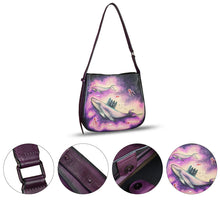 Load image into Gallery viewer, Genuine Leather Shoulder Bag for Women Hand Painted Handbag Handmade Purse Crossbody Sling Purse Casual Daypack
