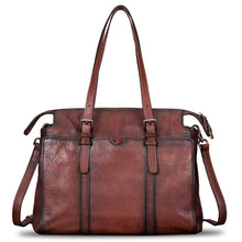 Load image into Gallery viewer, Genuine Leather Shoulder Bag Tote Bag for Women Vintage Real Leather Purses and Handbags Crossbody Satchel Bag with Strap