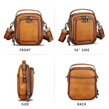 Load image into Gallery viewer, IVTG Genuine Leather Messenger Bag for Men Small Sling Purse Crossbody Shoulder Bags Satchel for Work Business Handbags