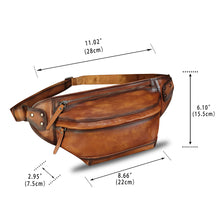 Load image into Gallery viewer, Genuine Leather Fanny Packs for Men and Women Hip Waist Bag Real Leather Fanny Bag Sling Bag Crossbody Chest Purses