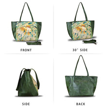 Load image into Gallery viewer, Genuine Leather Shoulder Bag for Women Hand Painted Handbag Handmade Crossbody Work Tote Casual Daypack Purse