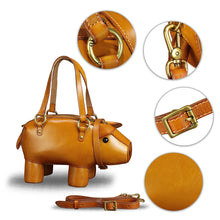 Load image into Gallery viewer, Genuine Leather Purse and Handbag for Women Pig Shape Crossbody Shoulder Bag