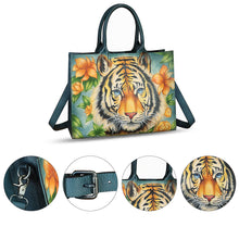 Load image into Gallery viewer, Genuine Leather Handbag for Women Hand Painted Leather Top Handle Bag Handmade Crossbody Purse Work Tote