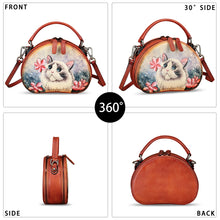 Load image into Gallery viewer, Genuine Leather Crossbody Bag for Women Hand Painted Leather Handmade Small Satchel Handbag Crossbody Purse