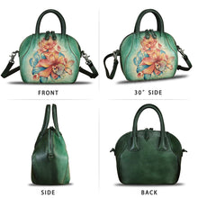 Load image into Gallery viewer, Genuine Leather Handbag for Women Purse Hand Painted Leather Top Handle Satchel Handmade Crossbody Pouch