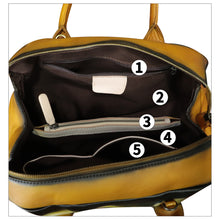 Load image into Gallery viewer, Genuine Leather Satchel for Women Hand Painted Handbag Top Handle Bags Handmade Crossbody Purse Tote Bag