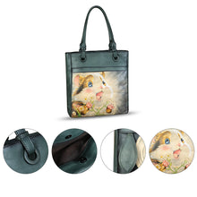 Load image into Gallery viewer, Genuine Leather Shoulder Bag for Women Hand Painted Leather Handbag Handmade Work Tote Bag Casual Hand Purse