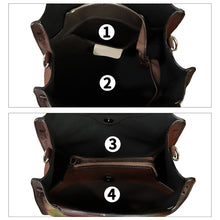 Load image into Gallery viewer, Genuine Leather Tote Bag for Women Hand Painted Leather Shoulder Handbag Handmade Purse Crossbody Work Tote Casual Purse