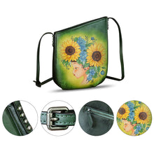 Load image into Gallery viewer, Genuine Leather Crossbody Bag for Women Hand Painted Leather Handmade Crossbody Satchel Purse Handbag