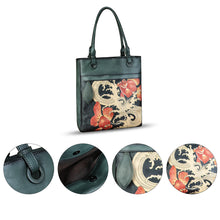 Load image into Gallery viewer, Genuine Leather Shoulder Bag for Women Hand Painted Leather Handbag Handmade Work Tote Bag Casual Hand Purse