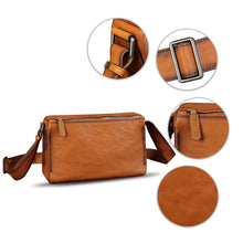Load image into Gallery viewer, Genuine Leather Messenger Bag for Men Vintage Real Soft Leather Shoulder Bag Crossbody Bag Satchael Purse