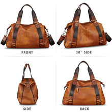 Load image into Gallery viewer, Genuine Leather Duffel Bags for Men and Women Purses Carry On Handbags Shoulder Bag for Traveling Sports