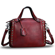 Load image into Gallery viewer, Genuine Leather Purses and Handbags for Women Vintage Handmade Fashion Leather Shoulder Bag Crossbody Satchel with Strap