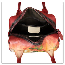 Load image into Gallery viewer, Genuine Leather Handbag for Women Hand Painted Top Handle Purse Retro Handmade Satchel Vintage Crossbody Hobo Bag