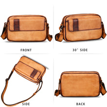 Load image into Gallery viewer, IVTG Genuine Leather Messenger Bag for Men Crossbody Shoulder Bag Casual Sling Daypack Business Work Daily Purse Satchel