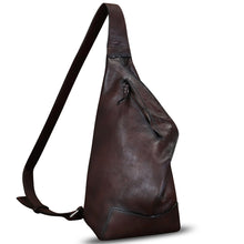Load image into Gallery viewer, Genuine Leather Sling Bag Crossbody Casual Hiking Daypack Vintage Handmade Shoulder Backpack Motorcycle Chest Bags