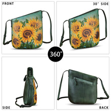 Load image into Gallery viewer, Genuine Leather Crossbody Bag for Women Hand Painted Leather Handmade Crossbody Satchel Purse Handbag