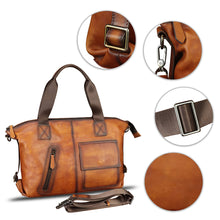 Load image into Gallery viewer, Genuine Leather Messenger Bag and Briefcase Purse for Men Leather Top Handle Handbags Satchel Shoulder Bag for Laptop Strap