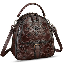Load image into Gallery viewer, Genuine Leather Backpack for Women Crossbody Shoulder Bag Vintage Rucksack Fashion Knapsack Purse Daypack Bag