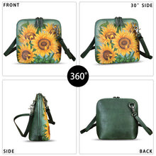 Load image into Gallery viewer, Genuine Leather Crossbody Bag for Women Hand Painted Leather Handmade Crossbody Satchel Purse Pouch