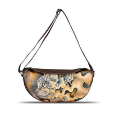 Load image into Gallery viewer, Genuine Leather Crossbody Bag Hand Painted Sling Backpack Retro Handmade Shoulder Daypack Purse Satchel