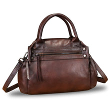 Load image into Gallery viewer, Genuine Leather Handbag for Women Satchel Top Handle Bags Handmade Vintage Crossbody Handbags Retro Purses