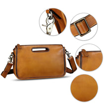 Load image into Gallery viewer, Genuine Leather Purses and Messenger Bag for Men Vintage Leather Briefcase Handbags Satchel Bags Shoulder Bag with Strap