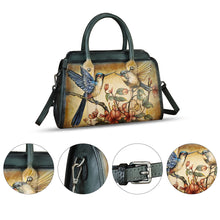 Load image into Gallery viewer, Genuine Leather Satchel for Women Hand Painted Handbag Purse Top Handle Bags Handmade Purse Crossbody Tote Bag