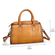 Load image into Gallery viewer, Genuine Leather Purses and Handbags for Women Vintage Handmade Leather Top Handle Purses Satchel Shoulder Bag with Strap