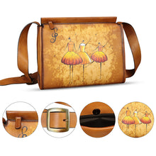 Load image into Gallery viewer, Genuine Leather Crossbody Bag for Women Hand Painted Leather Handmade Crossbody Satchel Handbag Hand Drawn Purse