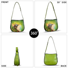 Load image into Gallery viewer, Genuine Leather Shoulder Bag for Women Hand Painted Handbag Handmade Purse Crossbody Sling Purse Casual Daypack