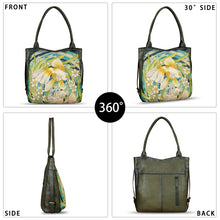 Load image into Gallery viewer, Genuine Leather Shoulder Bag for Women Hand Painted Leather Handbag Handmade Purse Work Tote Bag Casual Purse