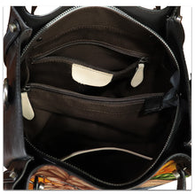 Load image into Gallery viewer, Genuine Leather Handbag Satchel for Women Hand Painted Shoulder Bag Handmade Work Tote Casual Crossbody Purse