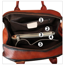 Load image into Gallery viewer, Genuine Leather Satchel for Women Hand Painted Handbag Top Handle Bags Handmade Crossbody Purse Tote Bag