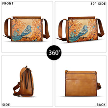 Load image into Gallery viewer, Genuine Leather Crossbody Bag for Women Hand Painted Leather Handmade Crossbody Satchel Handbag Hand Drawn Purse