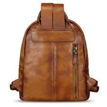 Load image into Gallery viewer, Genuine Leather Backpack for Women Vintage Soft Real Leather Knapsack Purse Fashion Satchel Rucksack Daypack Bag