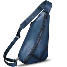 Load image into Gallery viewer, Genuine Leather Silng Bag for Women and Men Vintage Leather Sling Backpack Shoulder Crossbody Bag Chest Purses