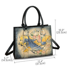 Load image into Gallery viewer, Genuine Leather Purses and Handbags for Women Hand painted Shoulder Bag Tote Bag