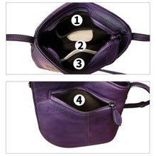 Load image into Gallery viewer, Genuine Leather Crossbody Bag for Women Hand Painted Leather Handmade Crossbody Satchel Purse Handbag