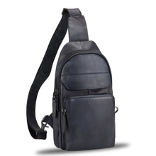 Load image into Gallery viewer, Genuine Leather Sling Bag Crossbody Motorcycle Bag Handmade Chest Bag Hiking Daypack Retro Shoulder Backpacks