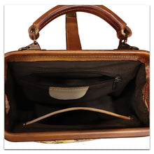 Load image into Gallery viewer, Genuine Leather Handbag Satchel for Women Hand Painted Leather Handmade Pouch Casual Shoulder Purse Bag