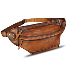Load image into Gallery viewer, Genuine Leather Fanny Packs for Men and Women Hip Waist Bag Real Leather Fanny Bag Sling Bag Crossbody Chest Purses