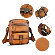 Load image into Gallery viewer, IVTG Genuine Leather Purse and Messenger Bag for Men Fashion Leather Shoulder Bags Briefcase Crossbody Satchel Bag with Strap